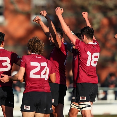 King's College First XV celebrates after beating St Peter's 