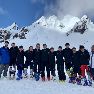 King's College skiers at the North Island Secondary School Ski Championships which were held at Turoa, Ohakune