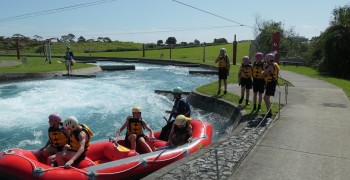 Full Boarding Weekend rafting group 2026