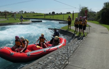 Full Boarding Weekend rafting group 2026