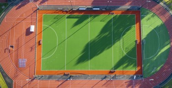 Hockey turf by day
