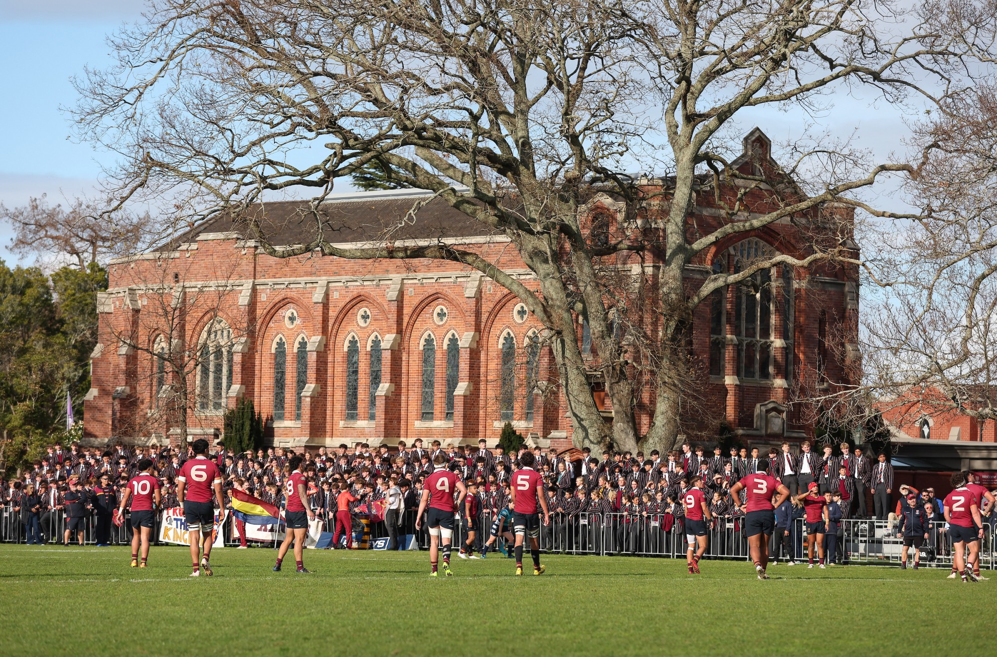 King's Rugby with Chapel Background