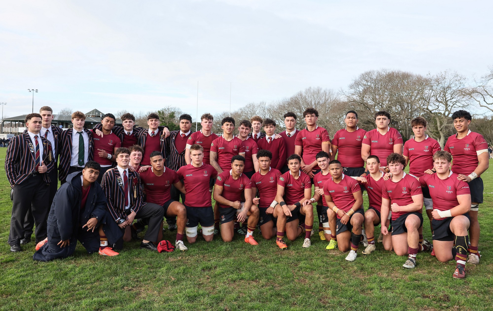 King's First XV team after Saint Kent's win
