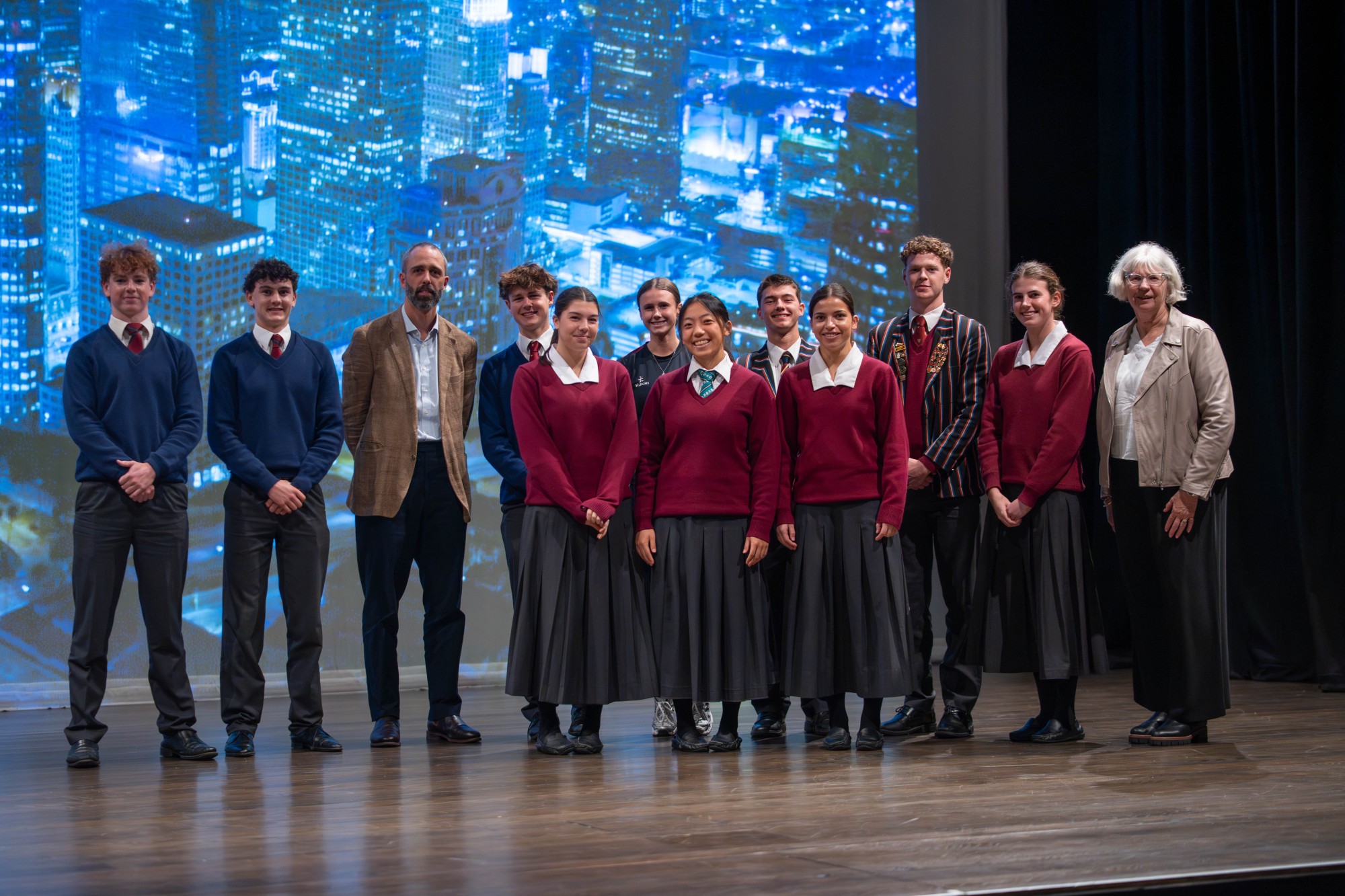 Mitch Koman With Students
