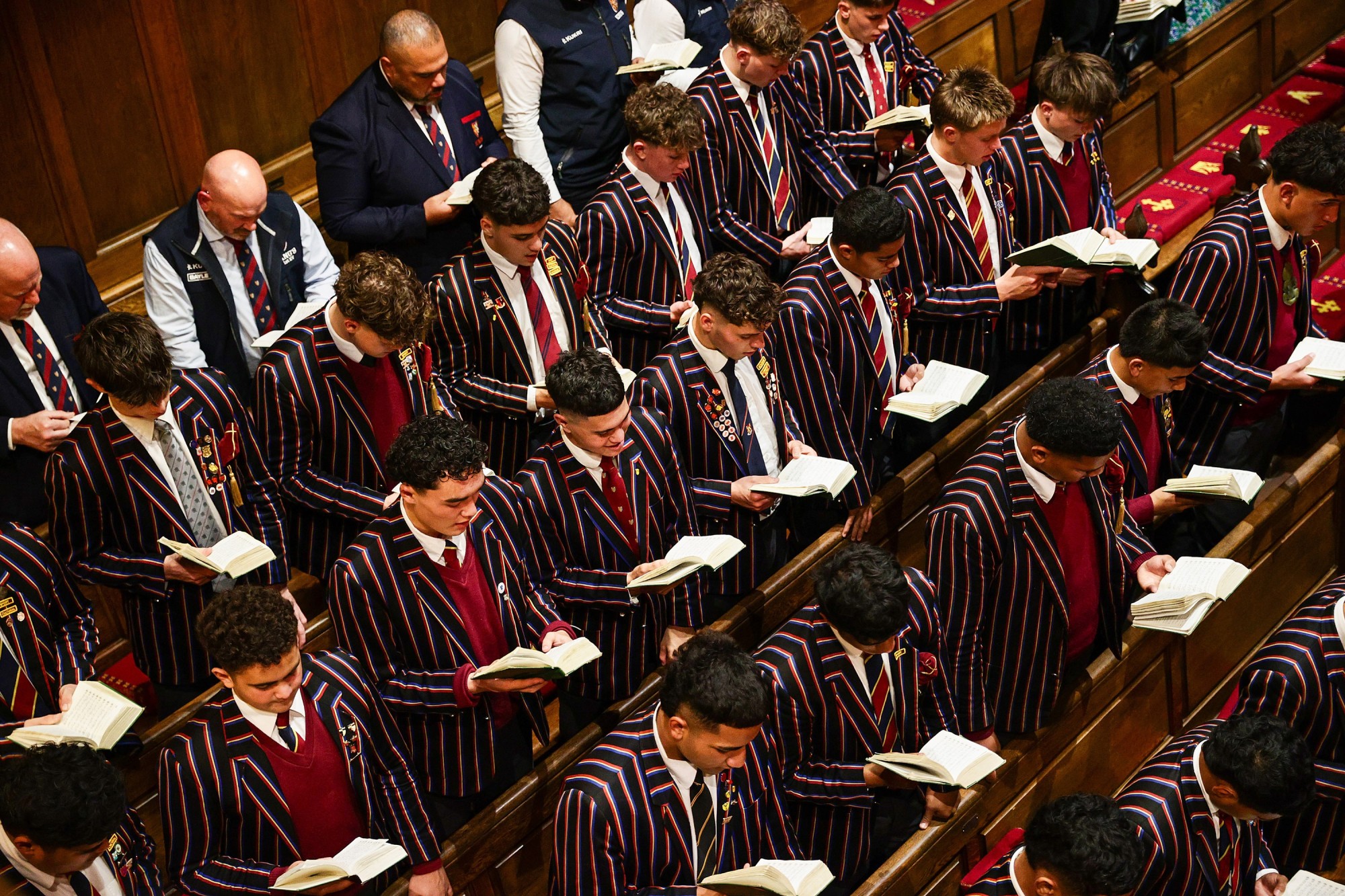 View of Students in Chapel pews