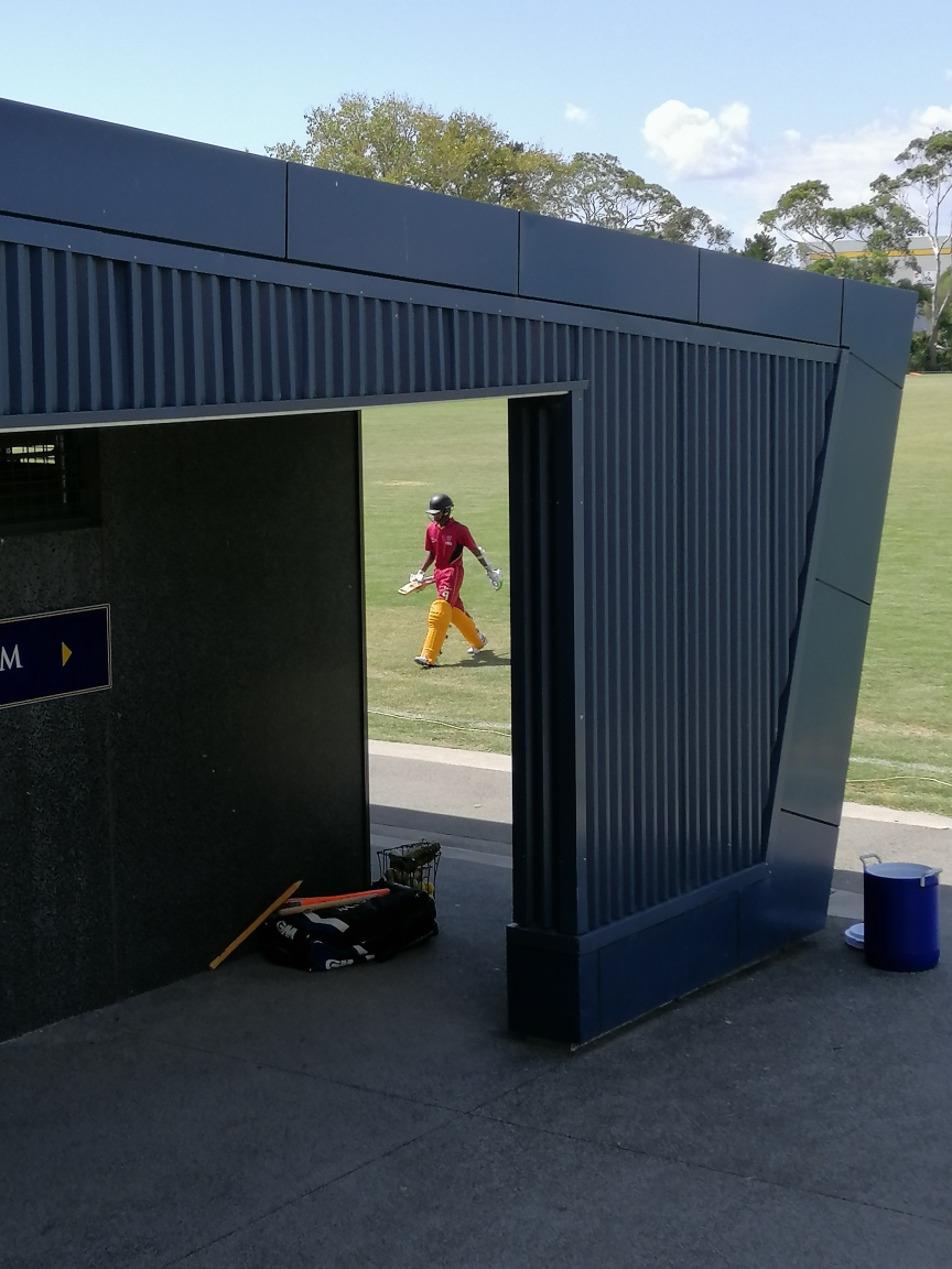 Achindra Molamure Top Scorer As He Walked Off And Luckily Captured Him Through This Doorway
